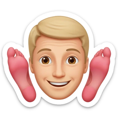 A guy totally head over heels in love  sticker