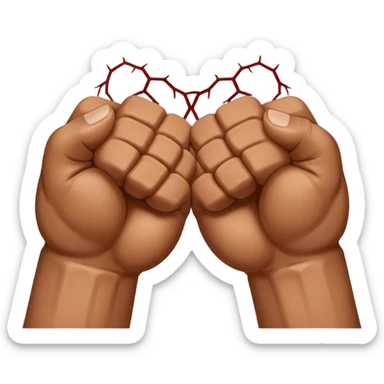 Two fists crossed over each other at the wrists  sticker