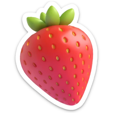 A single strawberry sticker