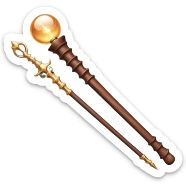 Harry Potter magic wand Brown and sade sticker