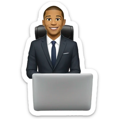 mbappe dans un bureau de vote sticker