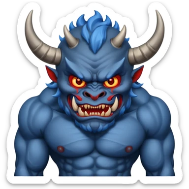 blue oni sticker