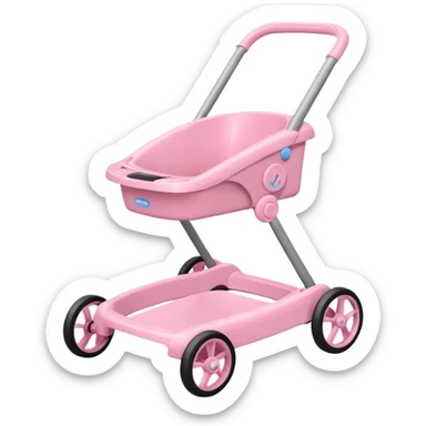 pink baby walker sticker