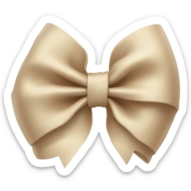 Beige bow ￼ sticker