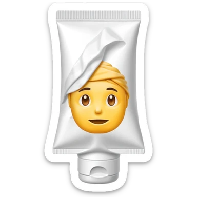 hand cream tube that is empty and crumpled, very wrinkled, cap still on, looks used up sticker