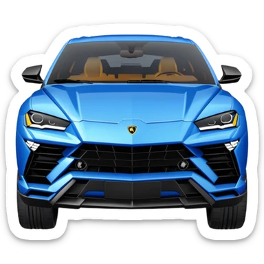 lamborghini urus de face bleu sticker