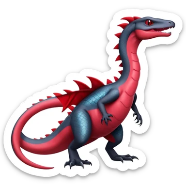 Badass salamence-salazzle-hybrid, full body sticker