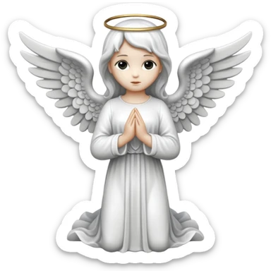 Gothic marble statue of an angel sticker