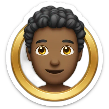 Man wearing a gold ring sticker