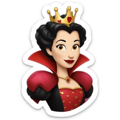 Evil Queen Of Hearts in Disney sticker