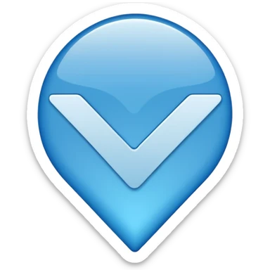 Blue tick mark sticker