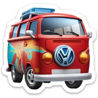 Mattel hot wheels Volkswagen Kool Kombi.tooned.sports car.red sticker
