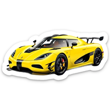 Koenigsegg Agera RS - Koenigsegg (Model Year: 2020) (Iconic colour: Yellow) sticker