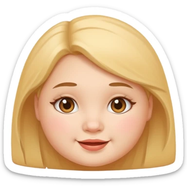 Chubby face girl sticker