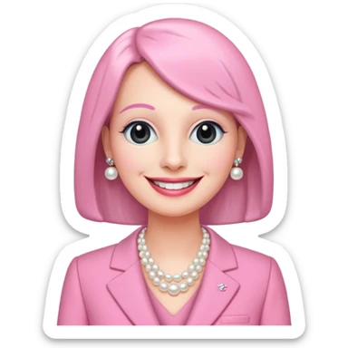 pingu mother wearing the pink chanel suit the Jackie kenddy wore sticker