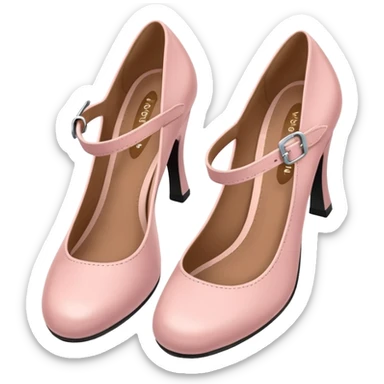 Soft pink Mary Jane shoes sticker