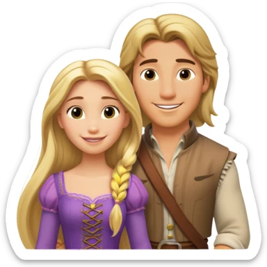 Rapunzel and Flynn  sticker