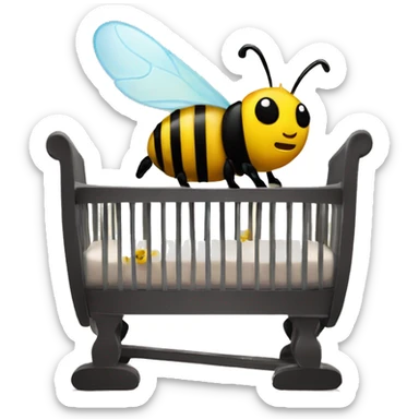 A bumblebee and a baby crib sticker
