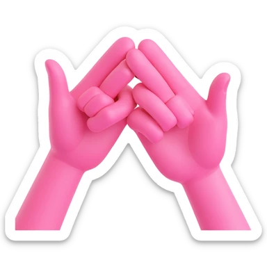 two cartoon hands linking pinkies, cheerful, minimal sticker