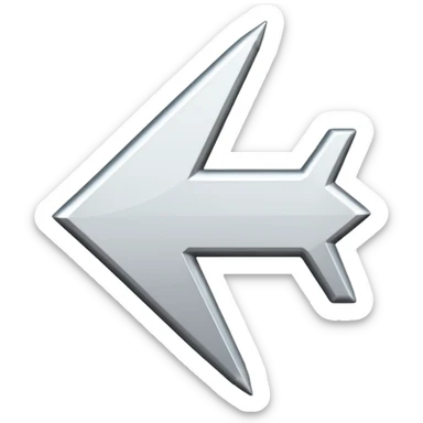 Direction arrow pointing left sticker