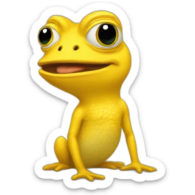 yellow pepe sticker