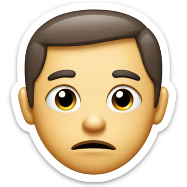 Smirky face emoji with pouty lips sticker