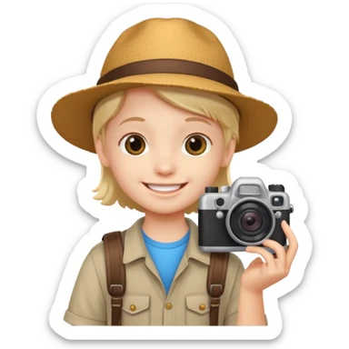 tourist kid cute sticker