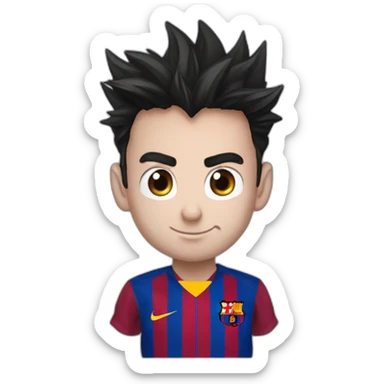 Messi besando a goku sticker