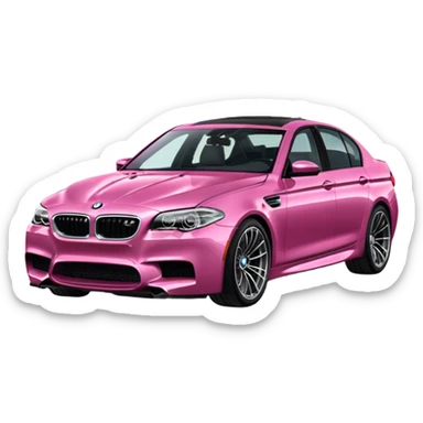Bmw m5 Car that is pink and cute  sticker