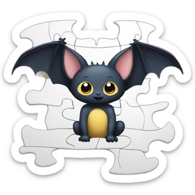 Puzzle fine Bat alas colours autism parts sticker