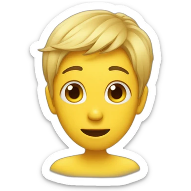 being embarrassed in yellow emoji sticker