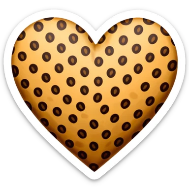 leopard print heart sticker