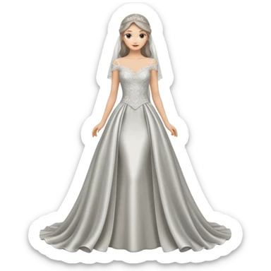 silver bridal sticker