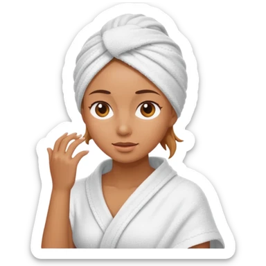 A woman who goes out in a towel.  sticker