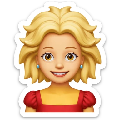 Lisa Simpson same in cartoon sticker