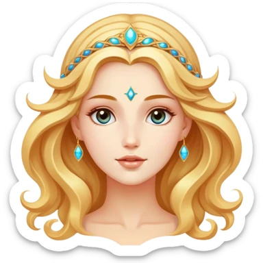 closeup head portrait of universe goddess Sophia with pretty perfect feminine attractive face, cosmic beauty with detailed delicate facial features, head only isolated, no body sticker