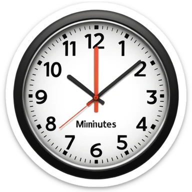 10 minutes before twelve. sticker