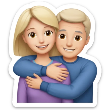 abrazar a mi papa mama sticker