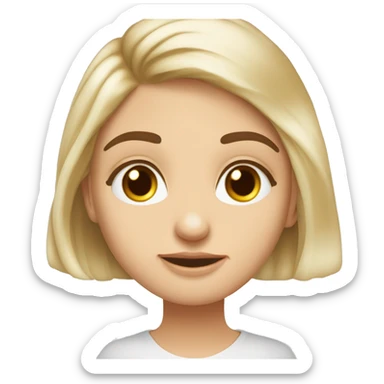 una chica rubia de ojos celestes besando a un morocho medio moreno de jos marrones  sticker