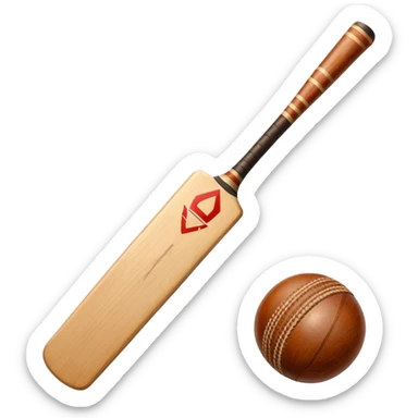 Only Cricket bat and ball sticker