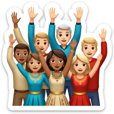 I want an emoji with people making a “horă” sticker