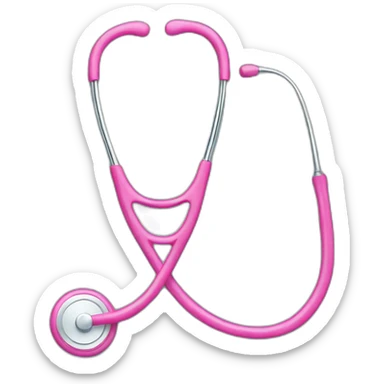 Pink stethoscope sticker