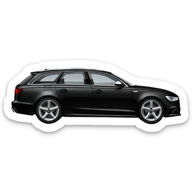 Black audi a6 car avant sticker