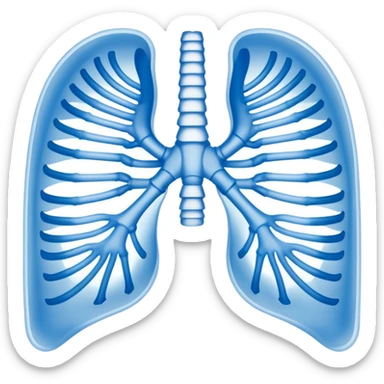 ribs that is in an xray format make it blue and white sticker