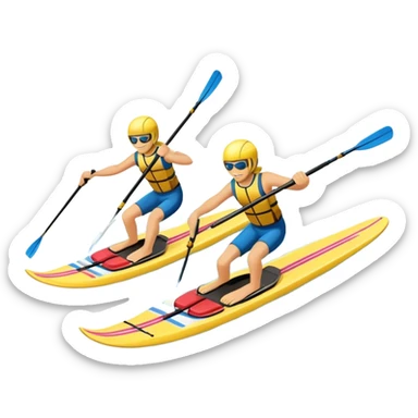 A pair of water skis in close-up glide through the water without a human sticker