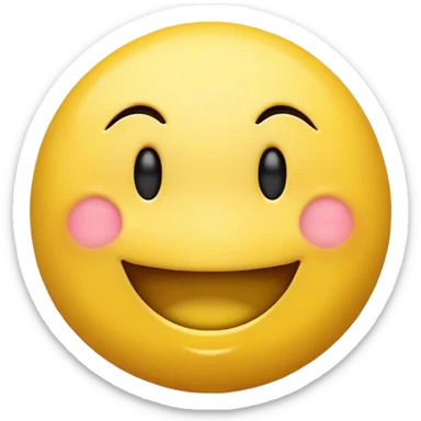 Smiley face nodding yes sticker