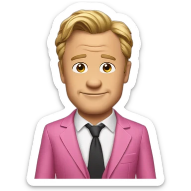 Barney stinson in pink suit sticker