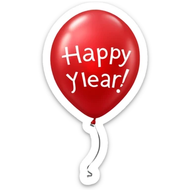 ballon de fete bonne année sticker