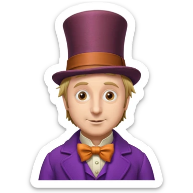 Willy wonka 2005 sticker