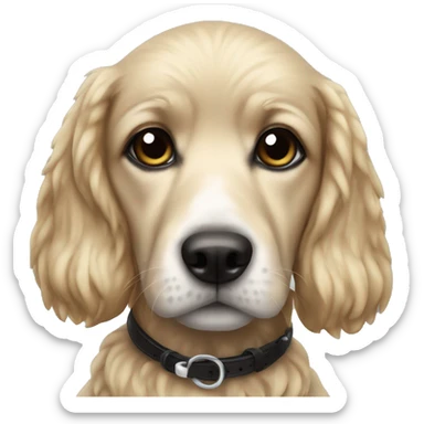 realistic dog with black eyes name tag Chiara sticker